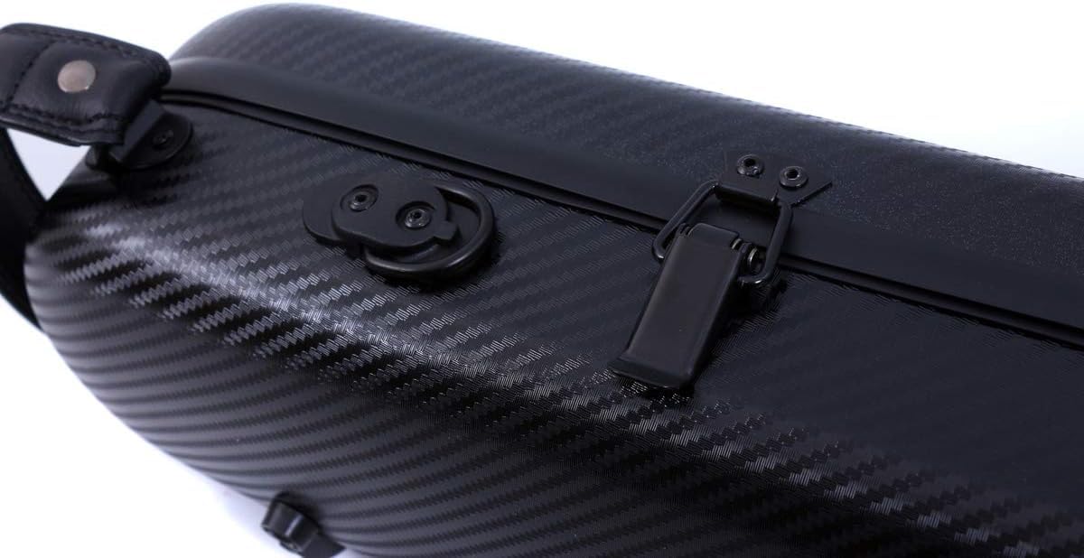 Premium 3/4 & 4/4 Size Carbon Fiber Violin Case - Lightweight Hard Shell with Adjustable Back Straps, Durable Black Violin Box for Professional Musicians & Students - Perfect for Travel, Performances & Storage