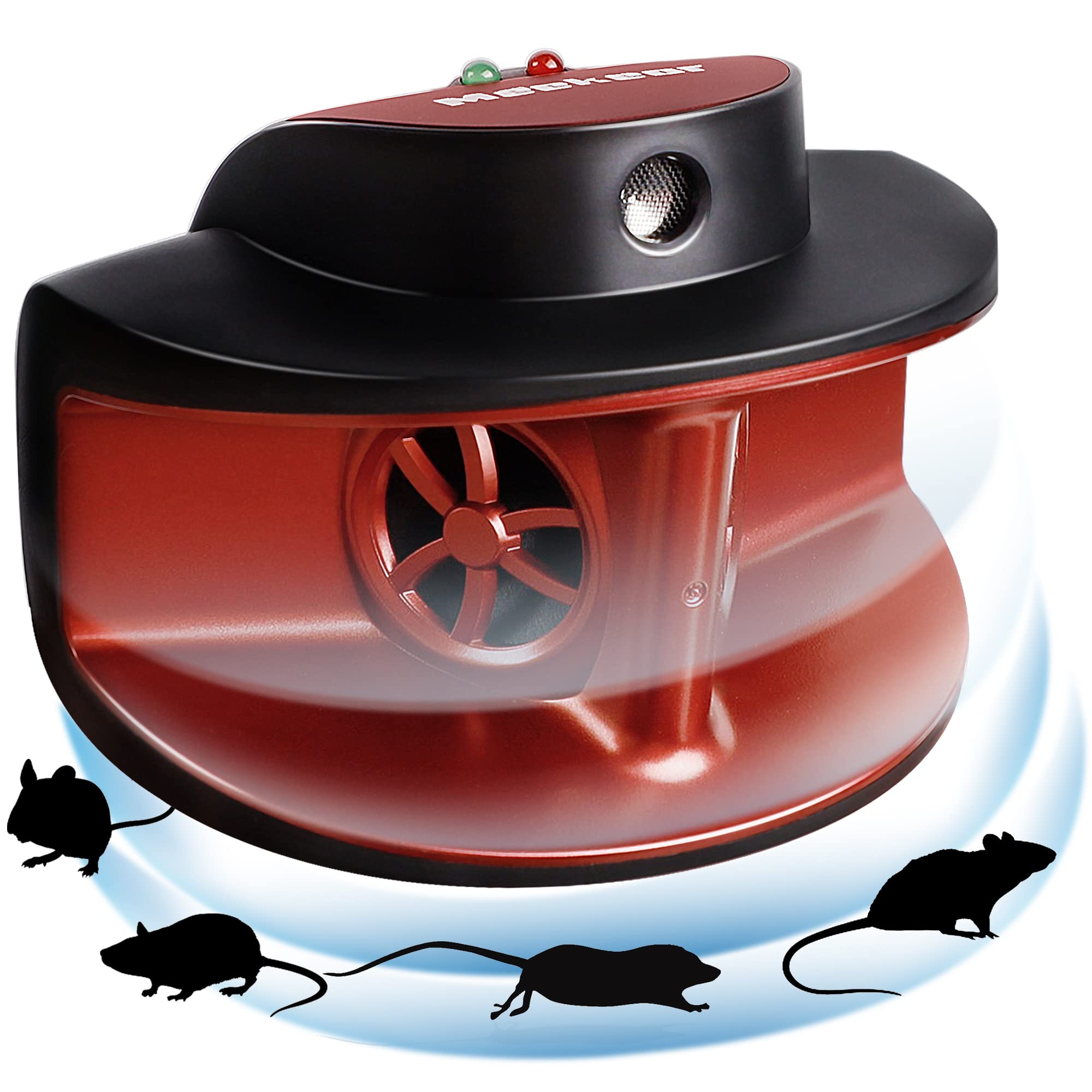 Ultrasonic Mice Repellent - 4-in-1 Electric Pest Control for Rats, Squirrels & Rodents | Plug-in Humane Mouse Deterrent Device | Safe for Humans & Pets | Indoor Use Only | Perfect for Homes, Garages & Basements
