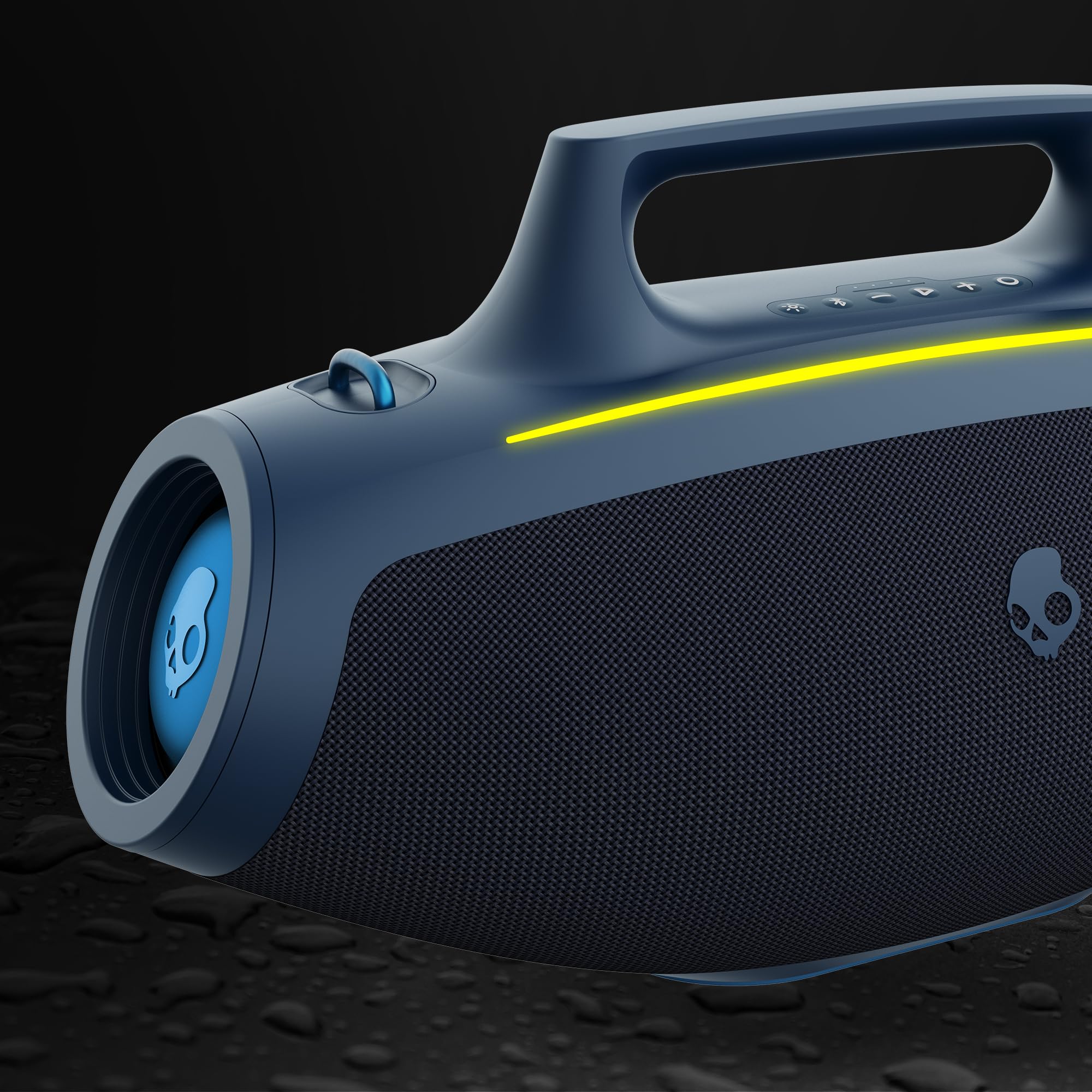 Skullcandy Barrel Bluetooth Boombox Speaker - Waterproof Wireless Portable Speaker with LED Light Show, 12-Hour Battery, Multi-Link, USB-C & USB-A Charging | Perfect for Outdoor Parties, Beach Trips & Home Entertainment