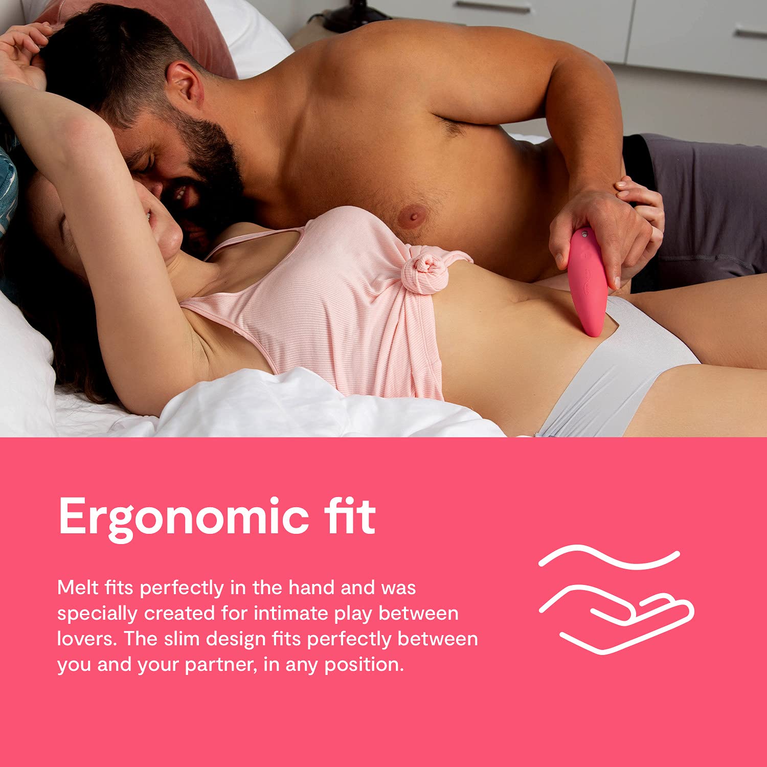 We-Vibe Melt Clitoral Stimulator - App Controlled Clit Sucker Vibrator for Women & Couples | 12 Intensity Levels, Long Distance Play | Pink Adult Sex Toy for Solo & Partner Use - Perfect for Bedroom Fun & Remote Intimacy