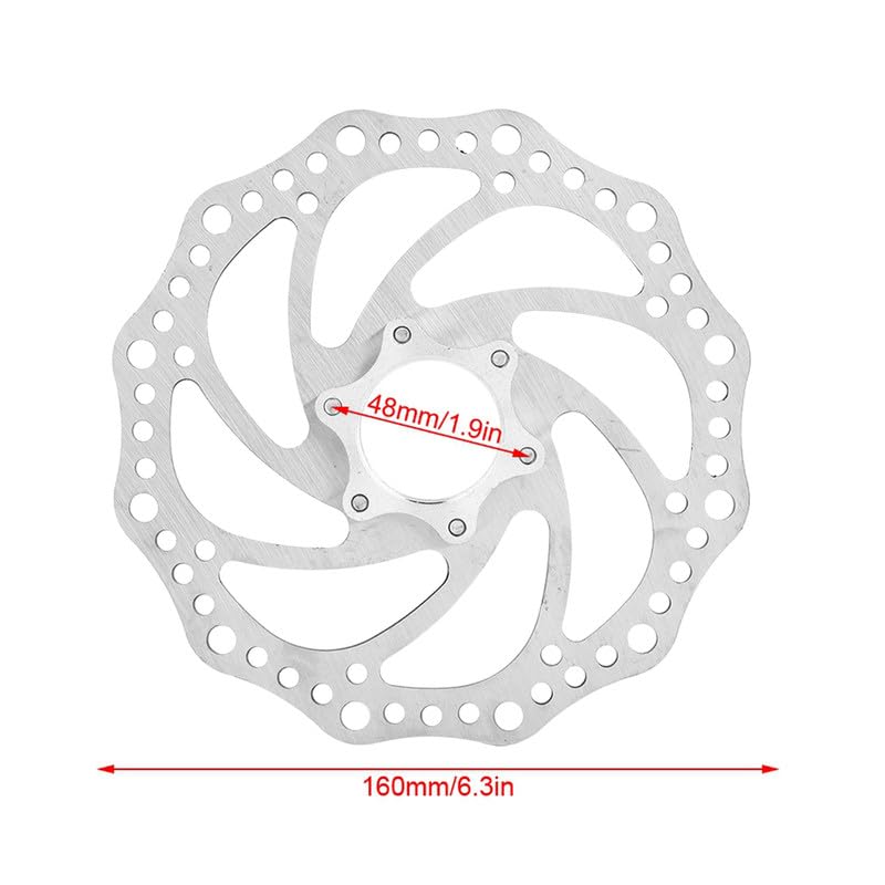 Mountain Bike Disc Brake Set - Rear Disc Brake Caliper with 160mm Rotor & Flange - High Performance Brake Kit for MTB, Road & Hybrid Bikes - Perfect for Trail Riding, Commuting & Off-Road Adventures