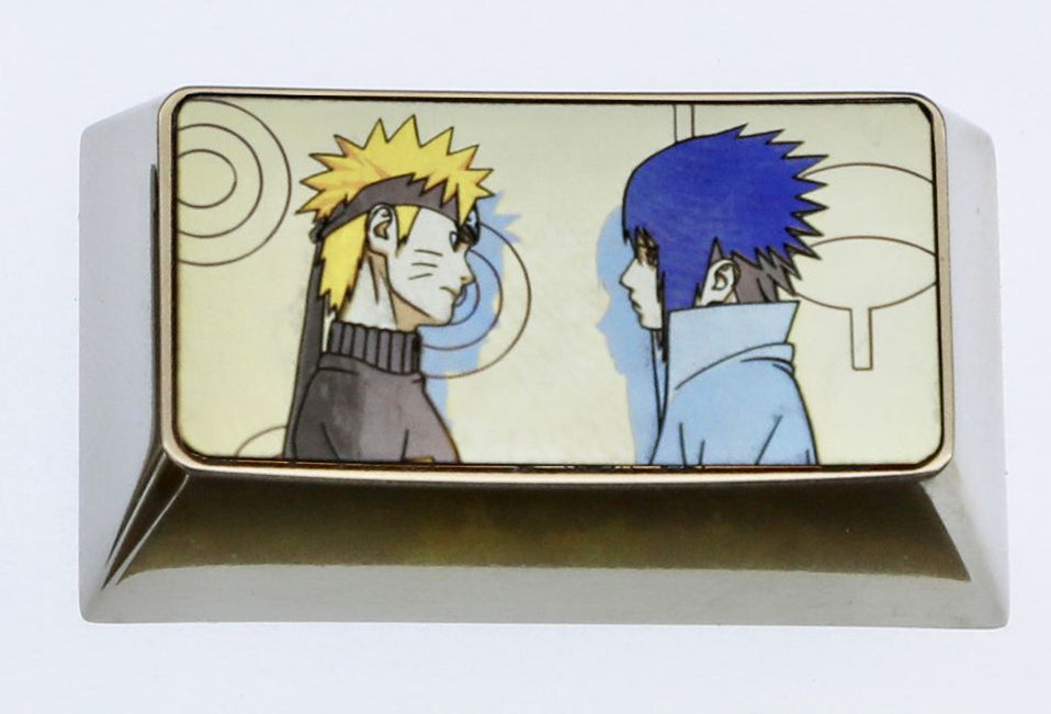 Naruto Anime Titanium Alloy Custom Keycaps - 1U/1.75U Metal Artisan Keycaps for Mechanical Keyboards | Perfect for Gaming, Typing & Anime Fan Collections