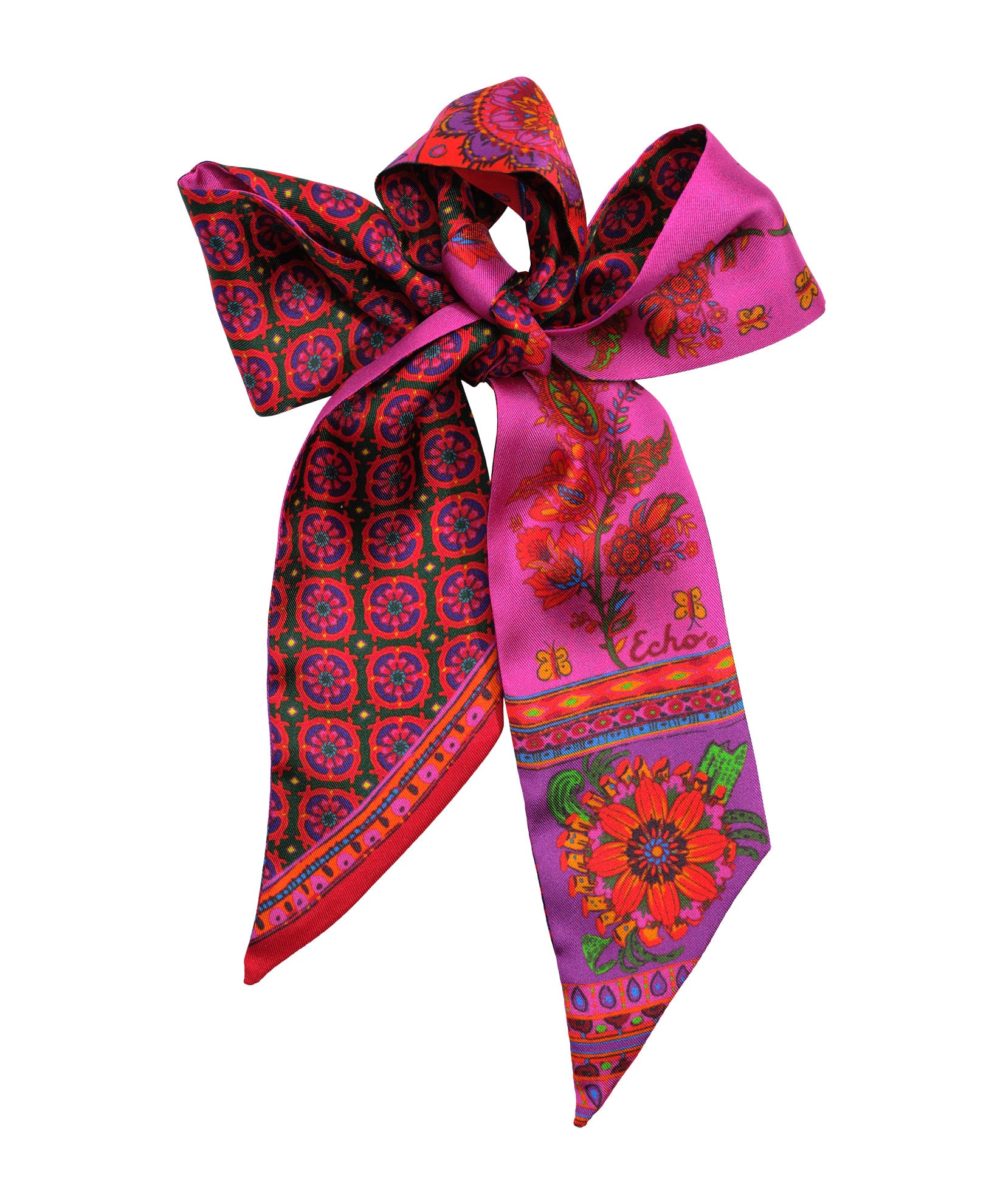 Elegant Mosaic Tile Silk Ribbon Scarf - Luxury Fashion Accessory for Women, Perfect for Parties, Weddings & Special Occasions