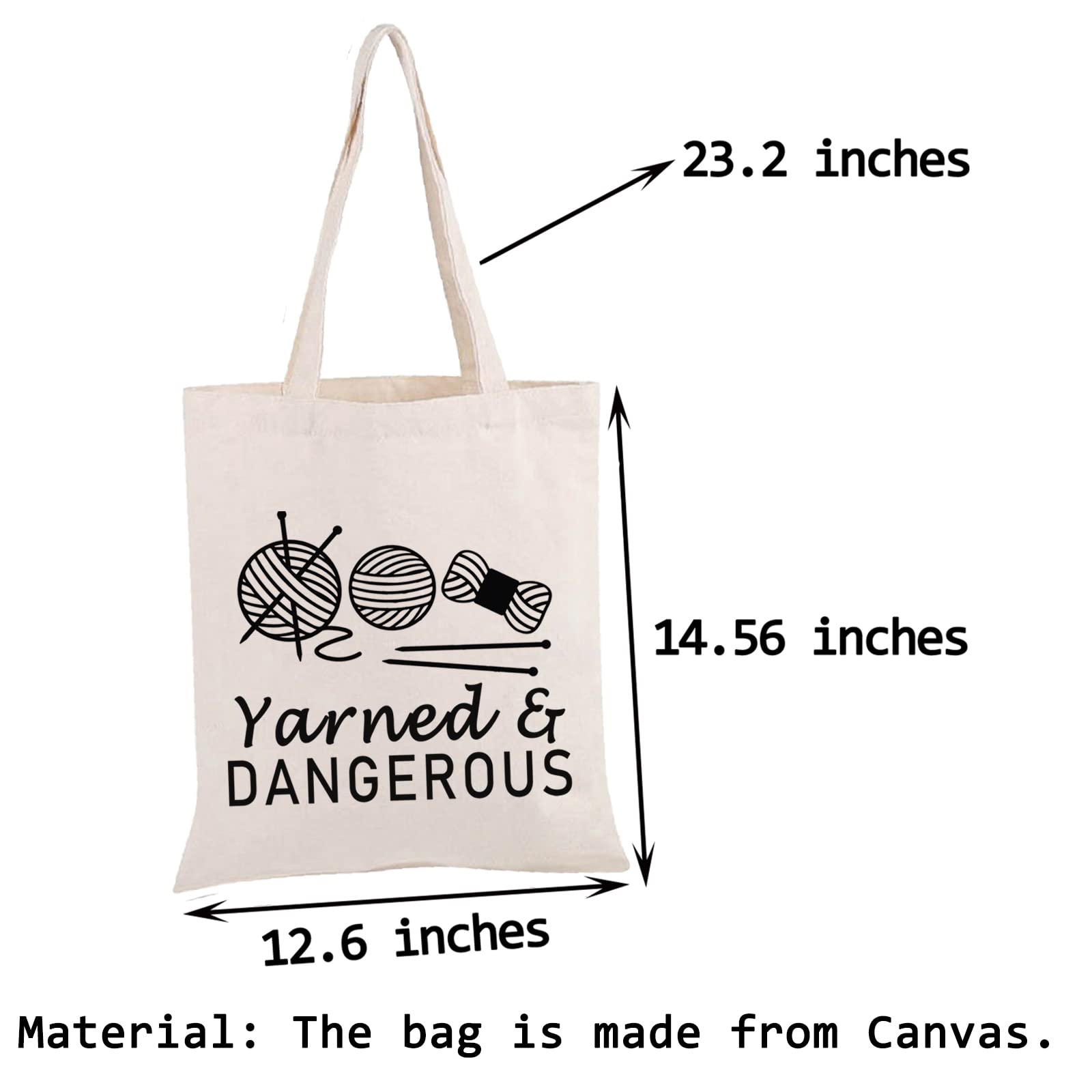 PWHAOO Knitting Project Bag - Large Yarn Tote Organizer for Crochet & Knitting Supplies - Perfect Mother's Day Gift for Knitters - Great for Travel, Craft Shows & Home Storage