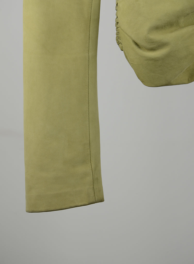 Gucci Olive Green Suede Jacket Size 40 | Luxury Women's Outerwear for Fall & Winter Fashion | Perfect for Parties, Dates & Office Wear