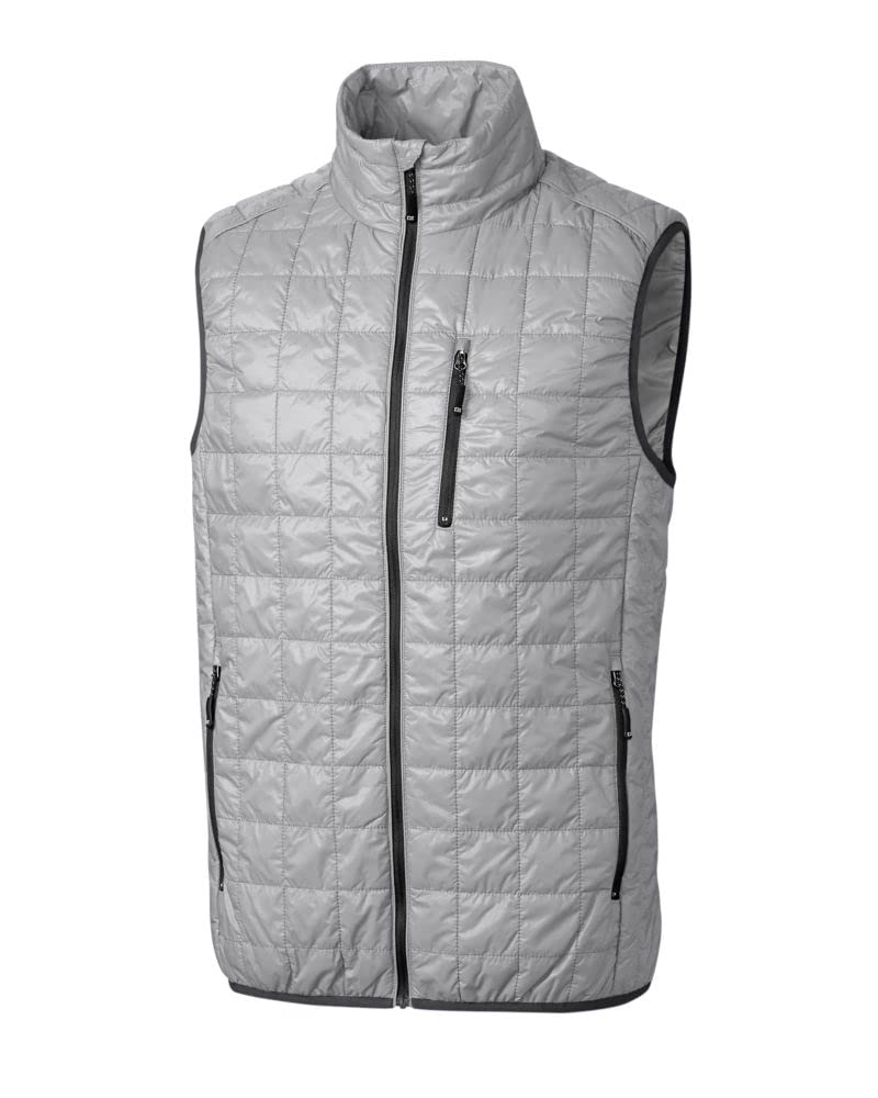 Cutter & Buck Men's Weather-Resistant Primaloft Down Alternative Rainier Vest - Lightweight Insulated Puffer Vest for Hiking, Camping & Outdoor Activities | Perfect for Cold Weather, Travel & Casual Wear