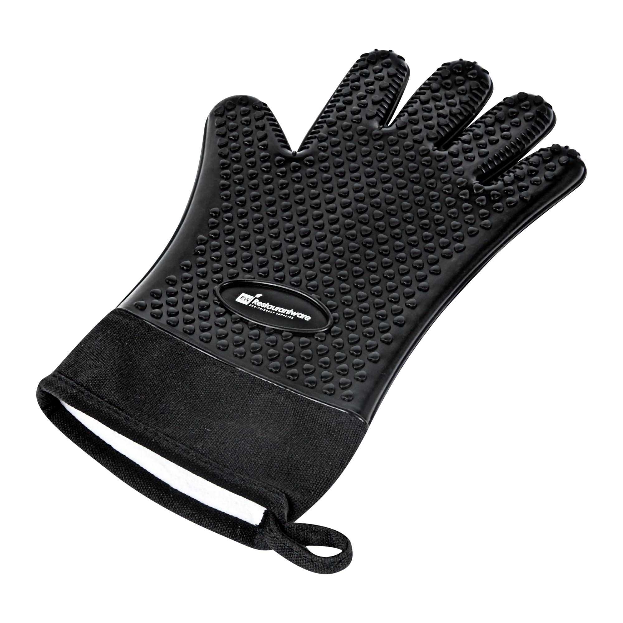 Heat-Resistant Silicone Oven Mitt - 13 x 7.5 Inch Cotton-Lined Baking Glove, Withstands Up to 446°F - Perfect for Baking, Grilling, and Handling Hot Cookware in the Kitchen