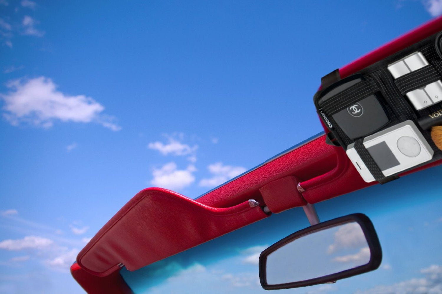 Grid IT Car Sun Visor Organizer - Compact Storage Solution for Sunglasses, Phones & Small Items | Perfect for Road Trips & Daily Commute