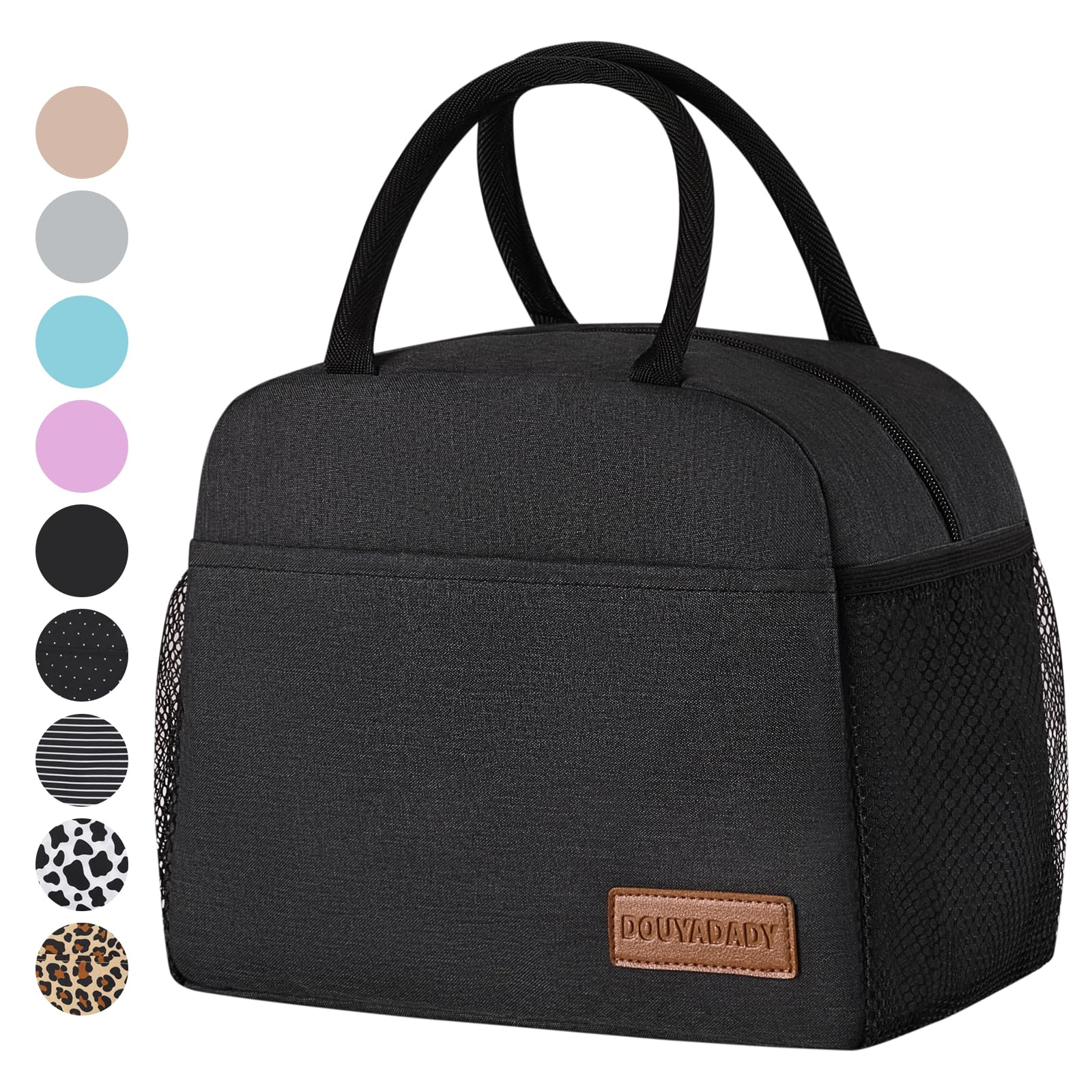 Insulated Lunch Bag for Women & Men - Leak Proof & Reusable Lunch Box for Work, School & Travel - Black (Perfect for Office, Picnics & Outdoor Activities)
