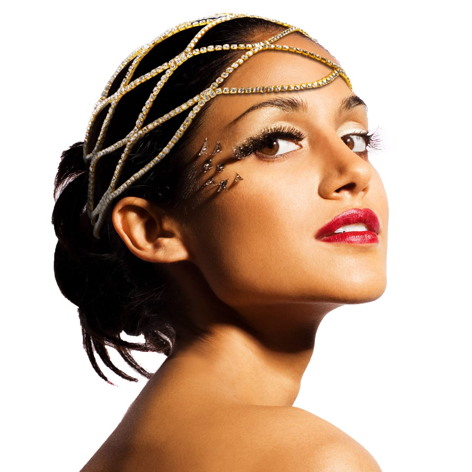 1920s Flapper Headpiece for Women - Vintage Rhinestone Headband for Roaring 20s Great Gatsby Party, Wedding, and Costume Accessories | Elegant Crystal Hairpiece for Bridal, Burlesque, and Themed Events