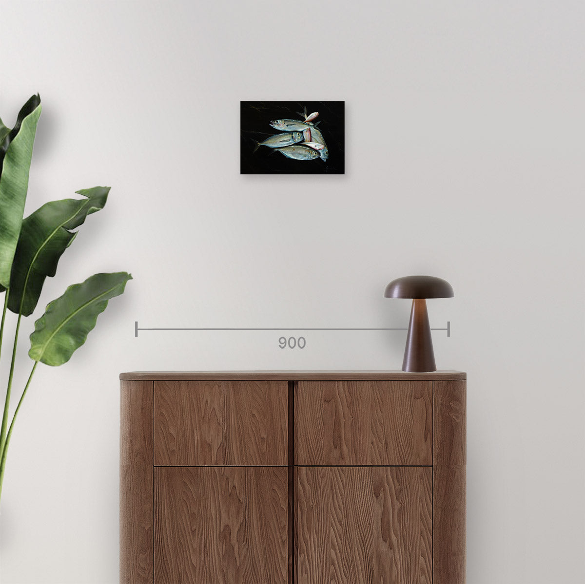 Fish Painting on Wood Panel - Handmade Artwork for Home Decor, Office Wall Art, and Gift Ideas