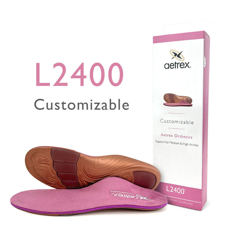 Custom Orthotic Insoles L2400W - Premium Arch Support for Running, Walking & Work - Pain Relief for Plantar Fasciitis & Flat Feet