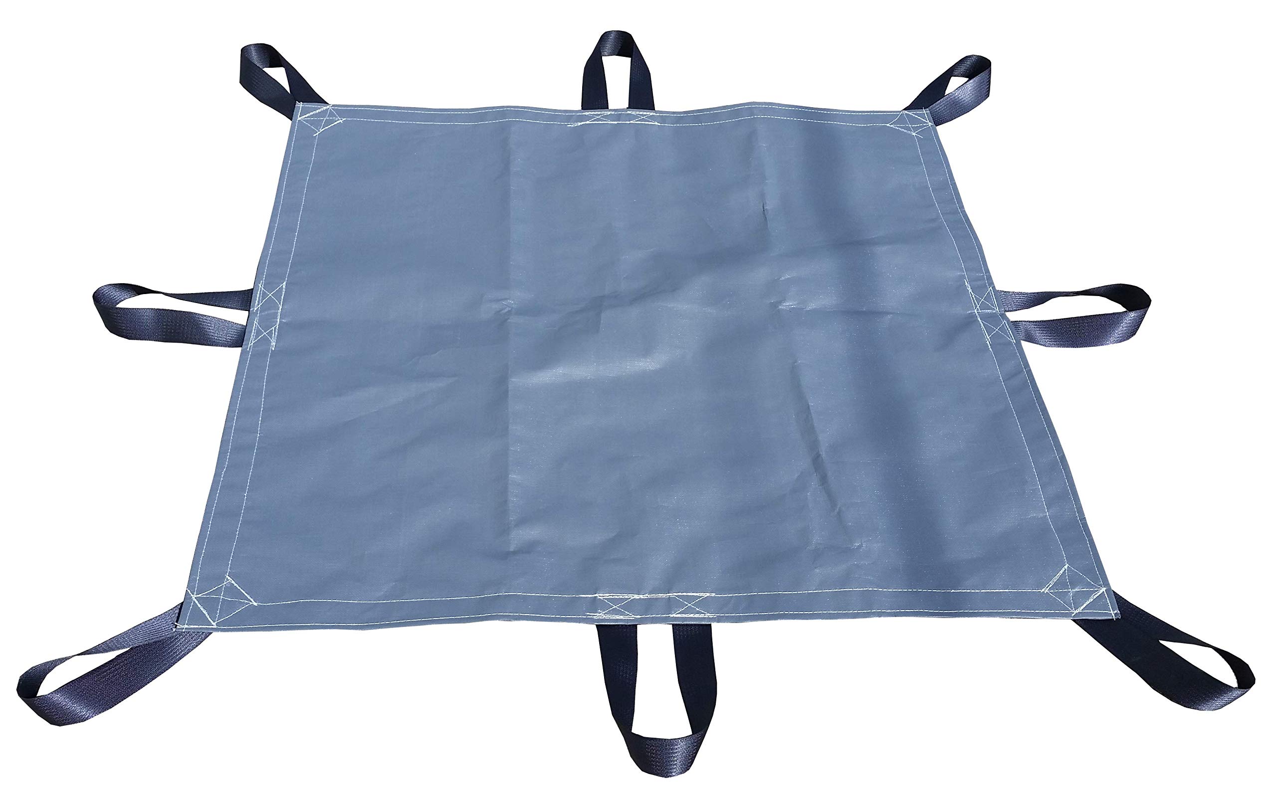 10x16 Heavy Duty Hay Tarp - 16.5 MIL Super Strong Polyethylene Cover - UV Resistant Waterproof Farm Equipment Protection - Gray/White - Ideal for Hay Bales, Livestock Feed & Outdoor Storage