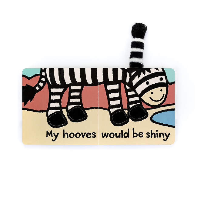 Jellycat If I Were A Zebra Board Book - Soft Plush Animal Storybook for Toddlers & Babies | Perfect for Bedtime Reading, Baby Showers, and Early Learning