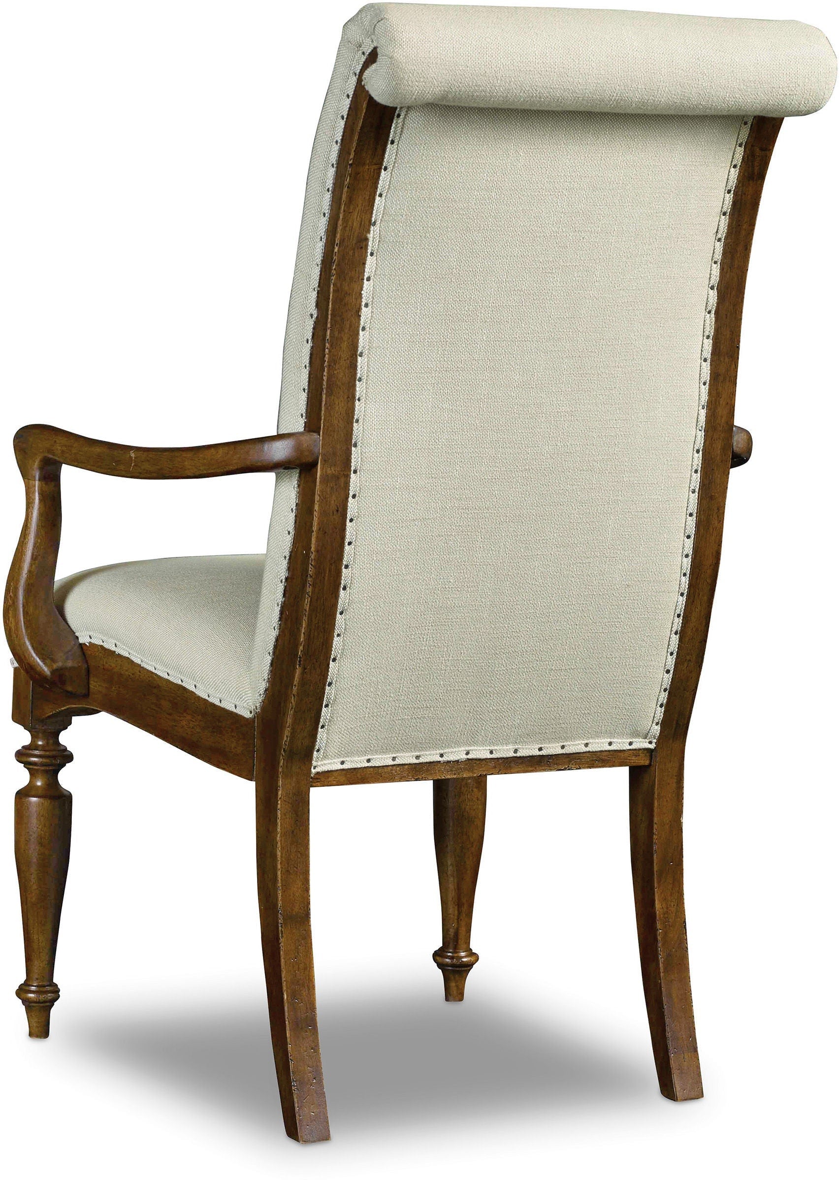 Archivist Upholstered Arm Chair - Beige Fabric Living Room Accent Chair for Home Office, Reading Nook & Lounge
