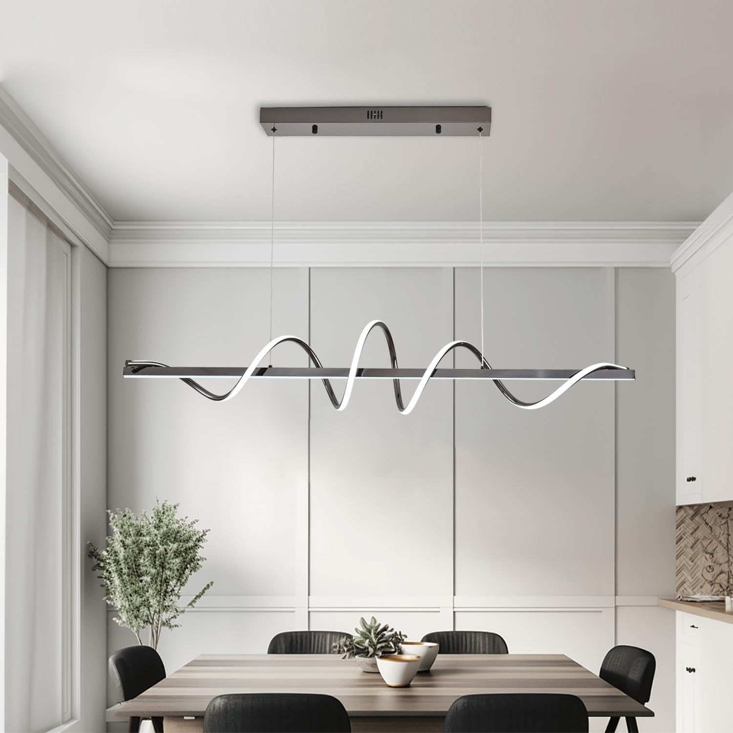 Black Modern LED Chandelier - 39.73