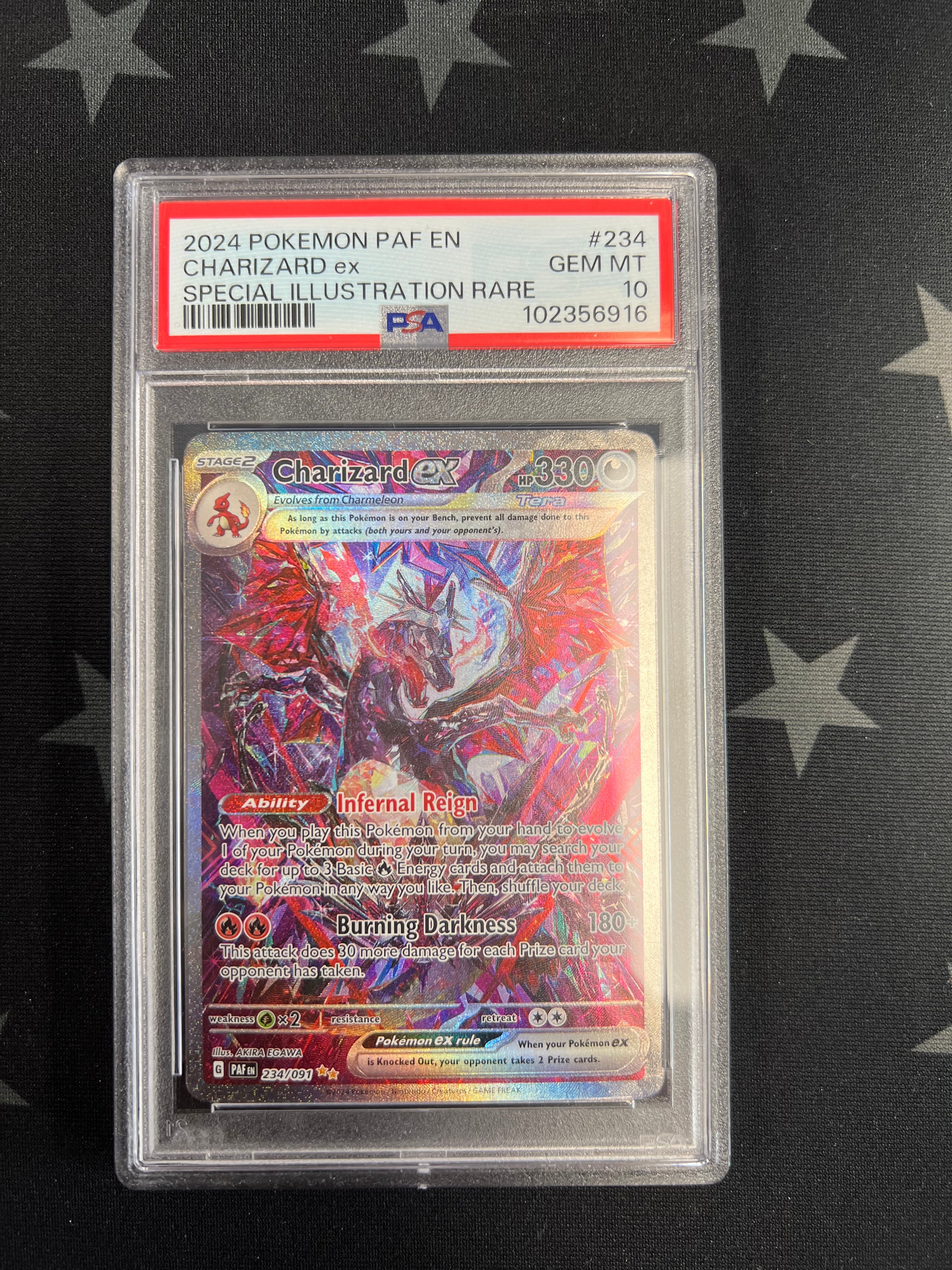 2024 Pokemon Charizard Ex SIR 234/091 PSA GEM MT 10 Graded Card - Rare Collectible for Trading Card Game (TCG) Enthusiasts - Perfect for Display, Investment & Competitive Play