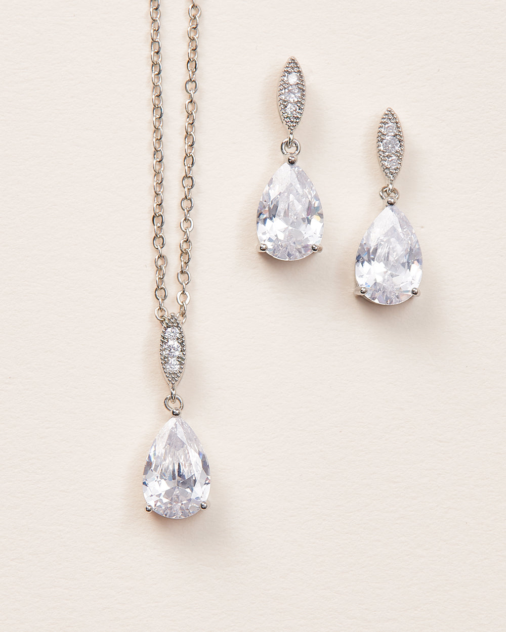 Callie Elegant Bridesmaid Jewelry Set - Necklace & Earrings for Weddings, Parties & Formal Events