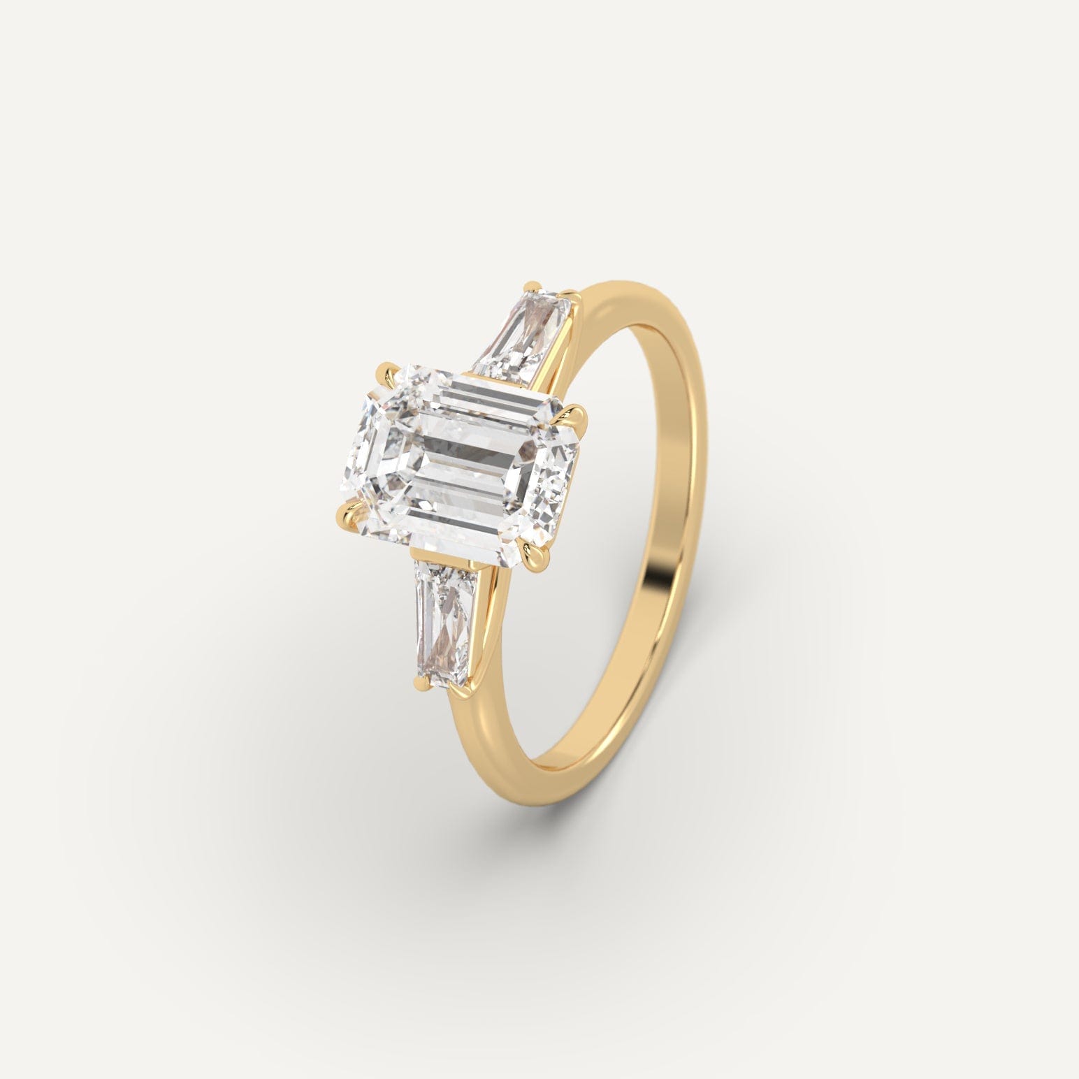2 Carat Emerald Cut Diamond Ring - Elegant Solitaire Engagement Ring for Women | Perfect for Proposals, Anniversaries & Special Occasions