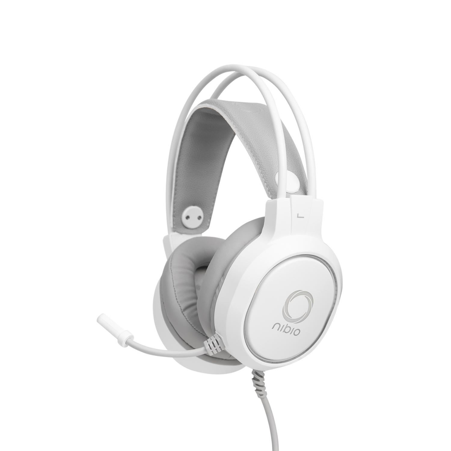 Nibio Zigma RGB Gaming Headset for PS5, Xbox, PC - White - Perfect for Competitive Gaming & Immersive Audio Experience