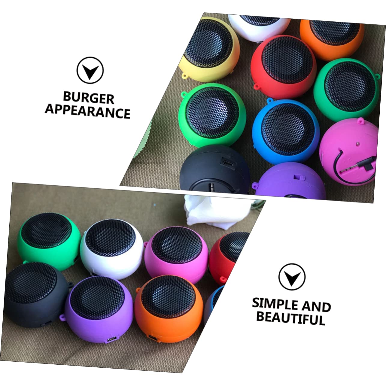 SUPVOX Portable USB Charging Stereo Speakers - Mini Wireless Bluetooth Speaker with Cable, Voice Box for Laptop, Home, Office, and Outdoor Use