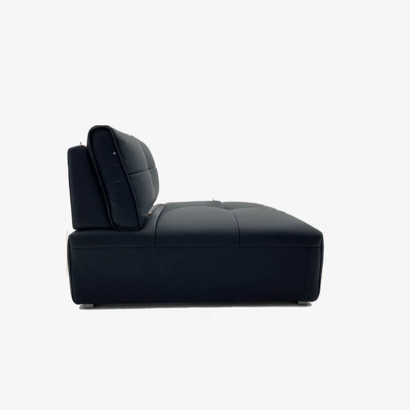 Minimalist Solid Color Ink Upholstered 3-Seater Sofa Couch - Modern Living Room Furniture for Small Spaces & Apartments