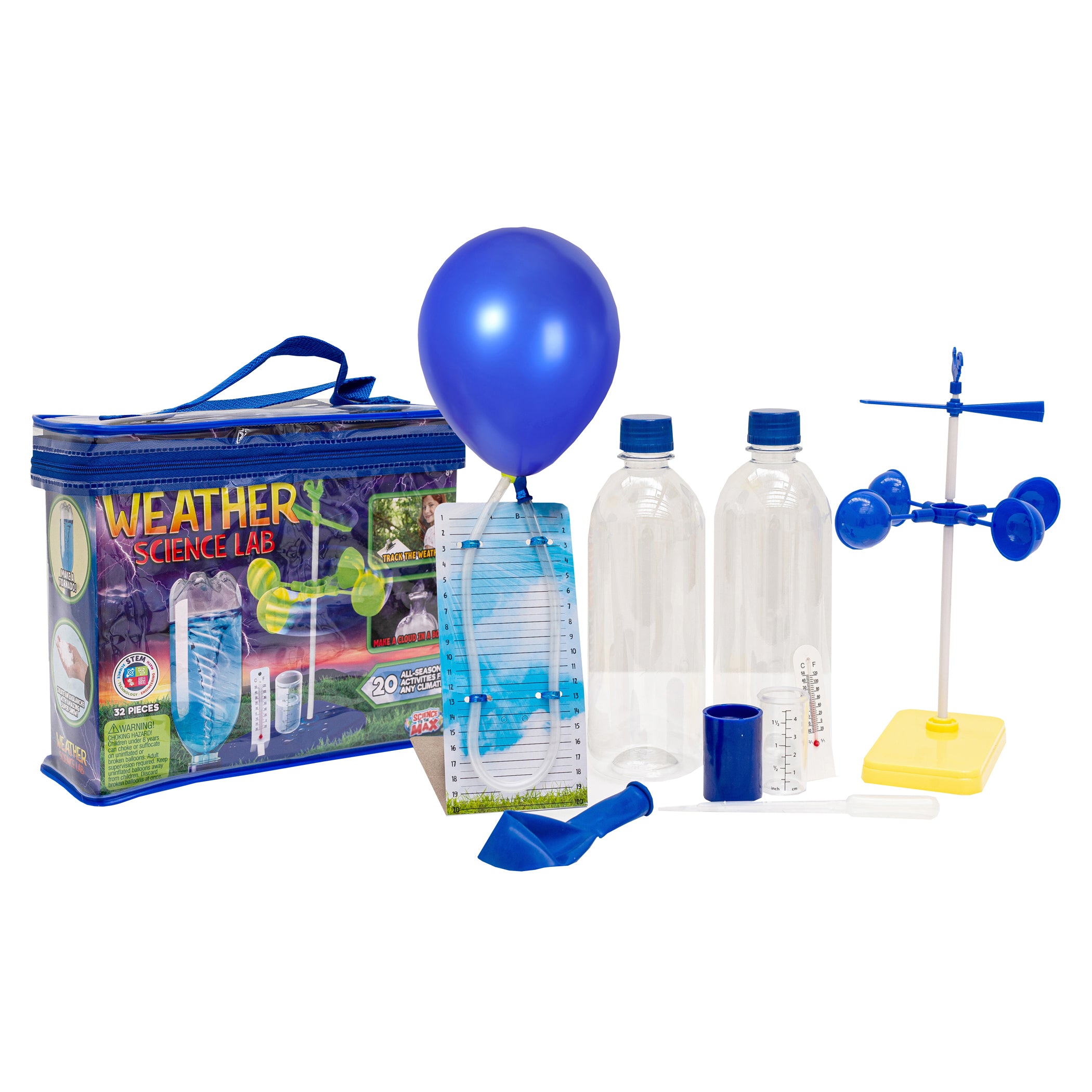 BE AMAZING! TOYS Weather Science Lab Kit - STEM Educational Meteorology Experiment Set for Kids, Explore Climate & Atmospheric Phenomena - Perfect for Classroom Learning & Homeschool Science Projects