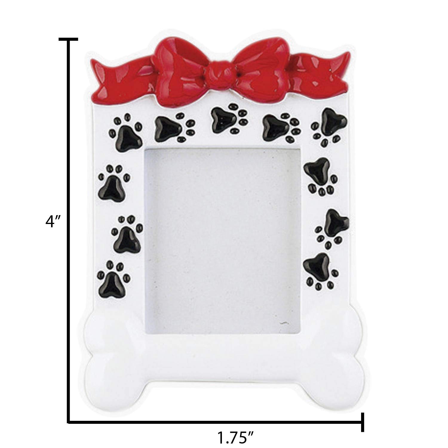 Personalized Dog Picture Frame Christmas Ornaments 2024 - Custom Pet Photo Frame with Paw Print Design for Holiday Tree Decor | Perfect Gift for Dog Lovers & Christmas Home Decoration