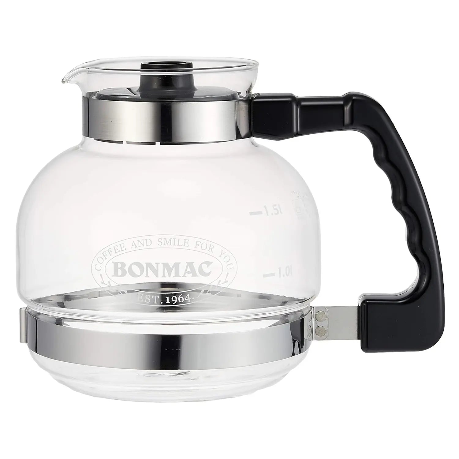 Bonmac Heat Resistant Glass Coffee Server - 48oz Drip-Free Carafe for Pour Over, French Press & Iced Coffee - Perfect for Home, Office & Cafes