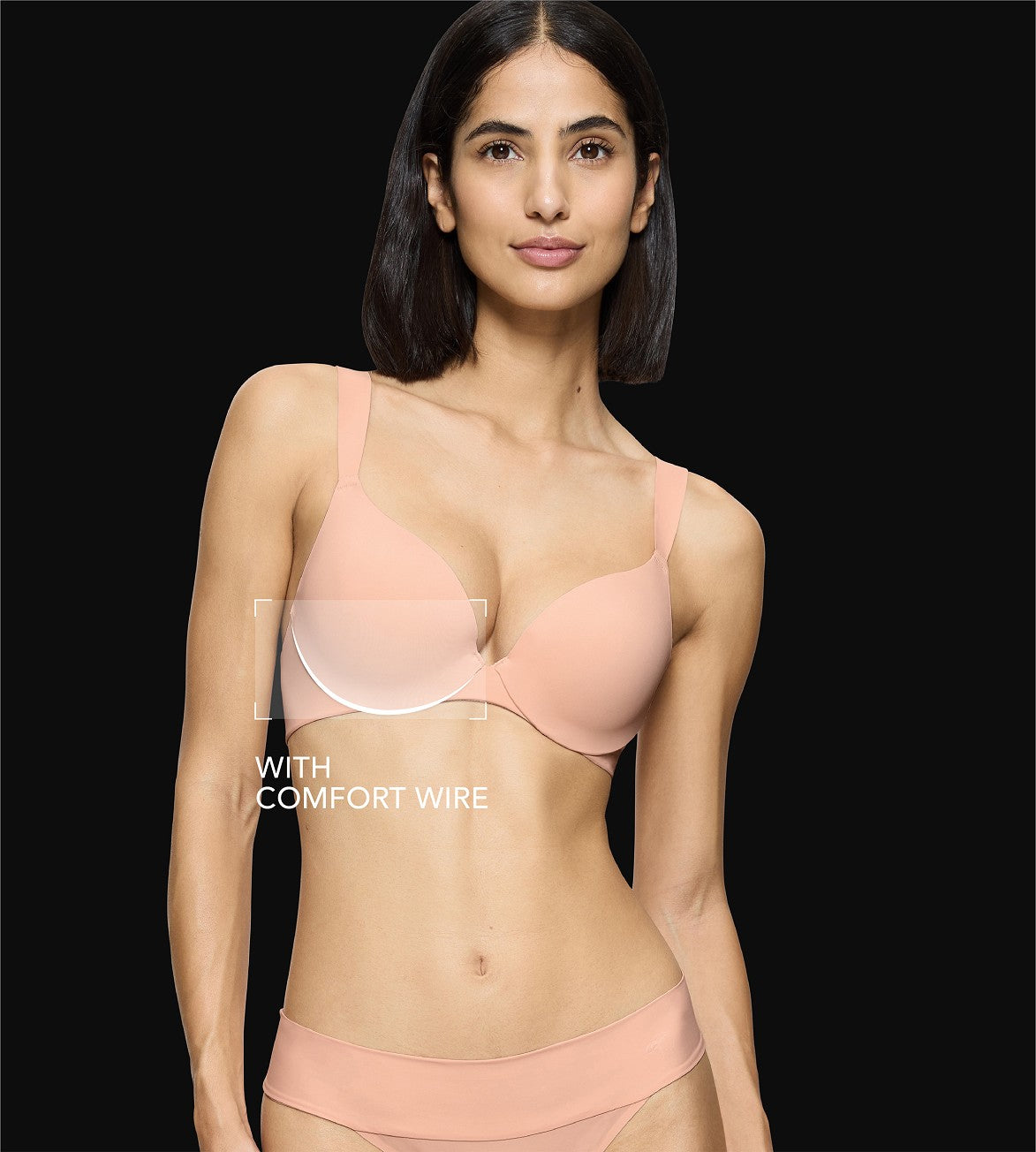 BODY MAKE UP ILLUSION SMOOTH T-SHIRT BRA - Seamless Invisible Bra for Women, Comfortable Strapless Adhesive Bra for Backless Dresses & Tops, Perfect for Weddings, Parties & Everyday Wear