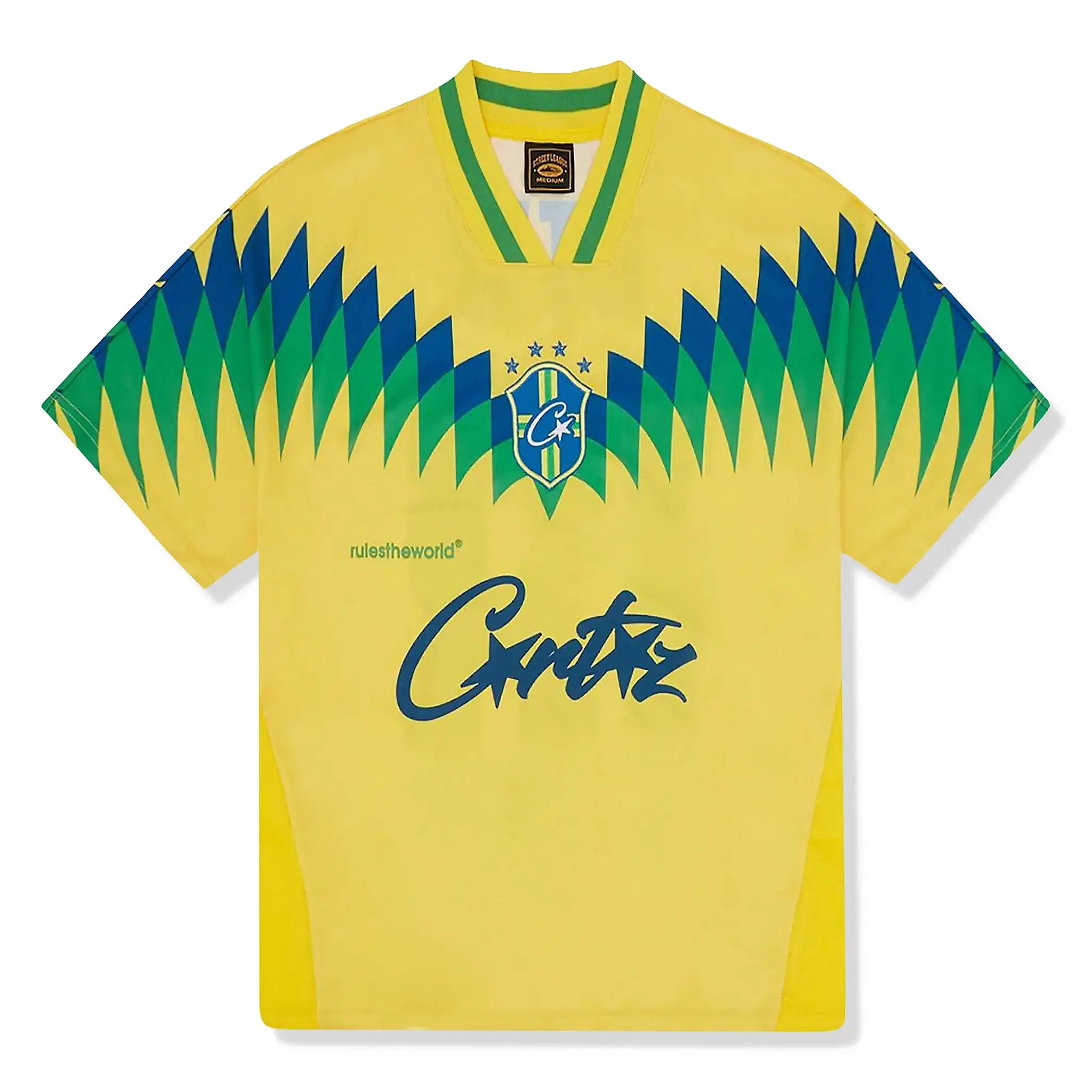 Official Corteiz Club America Brazil Football Jersey - Yellow Soccer Shirt for Men & Women - Perfect for Matches, Training & Fan Support