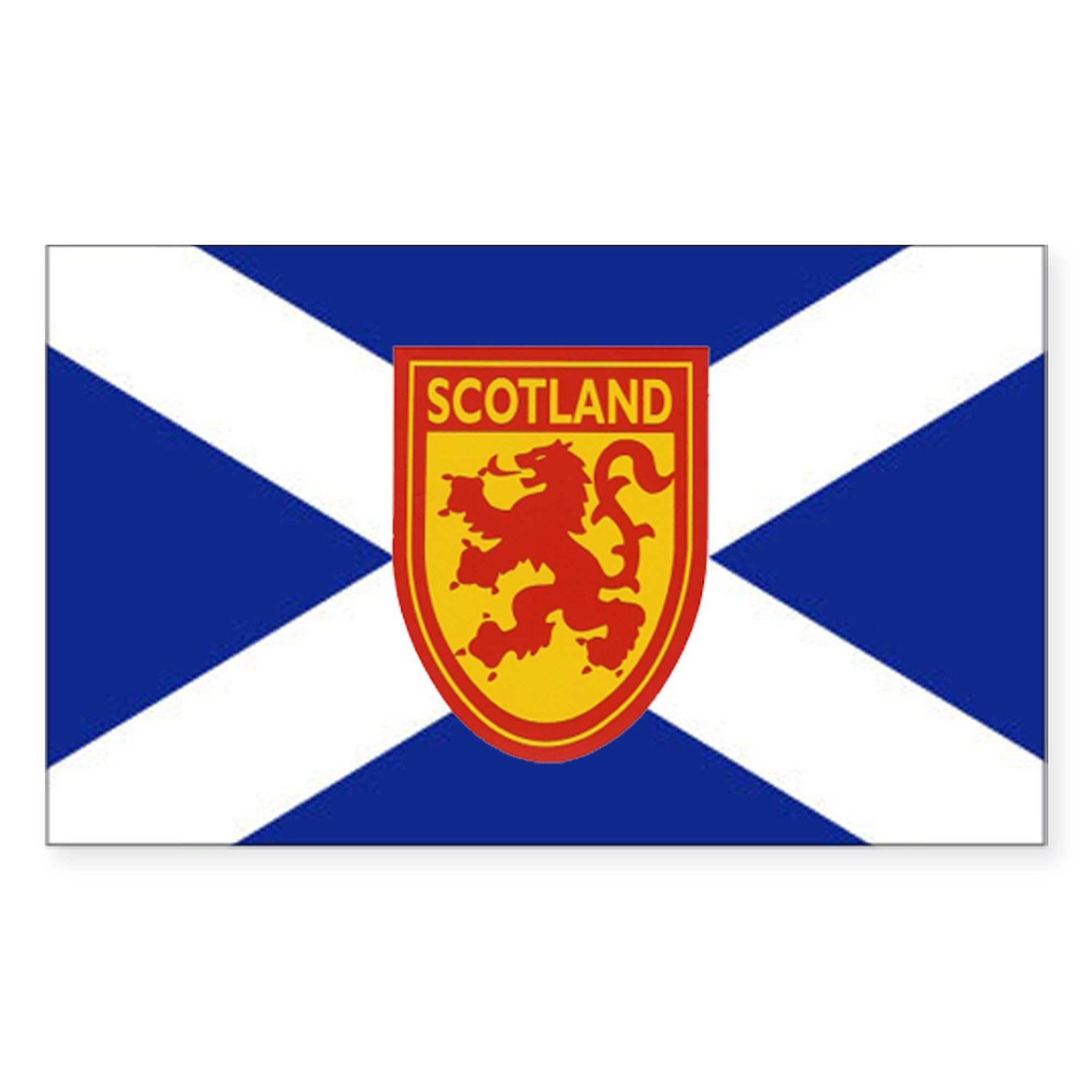 St. Andrew's Cross Rampant Lion Bumper Sticker - Durable Vinyl Car Decal for Windows, Laptops & DIY Crafts - Scottish Flag Pride Sticker for Cars, Trucks & Motorcycles