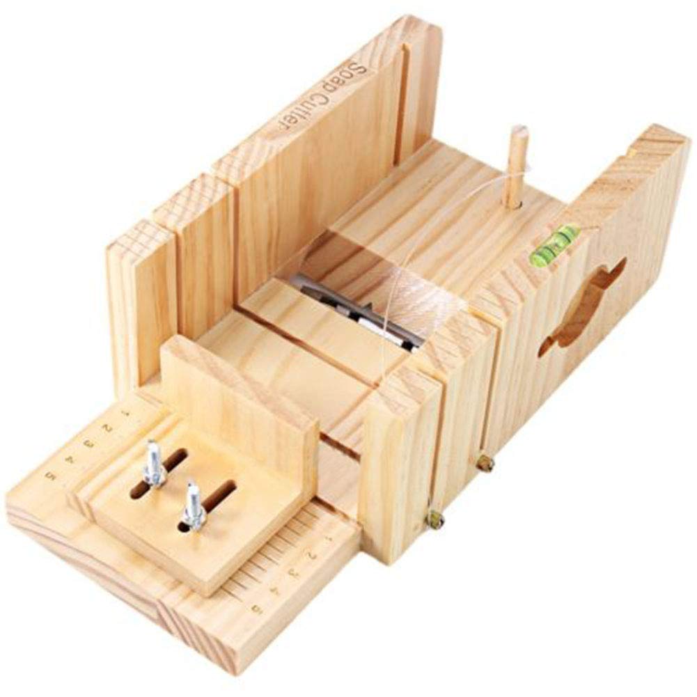 Premium AKDSteel Wooden Soap Cutter Mold Box - Adjustable Wire Cutting Tool for DIY Soap Making with Accurate Measurements | Perfect for Handmade Soap Crafting, Home Workshops & Artisan Gifts