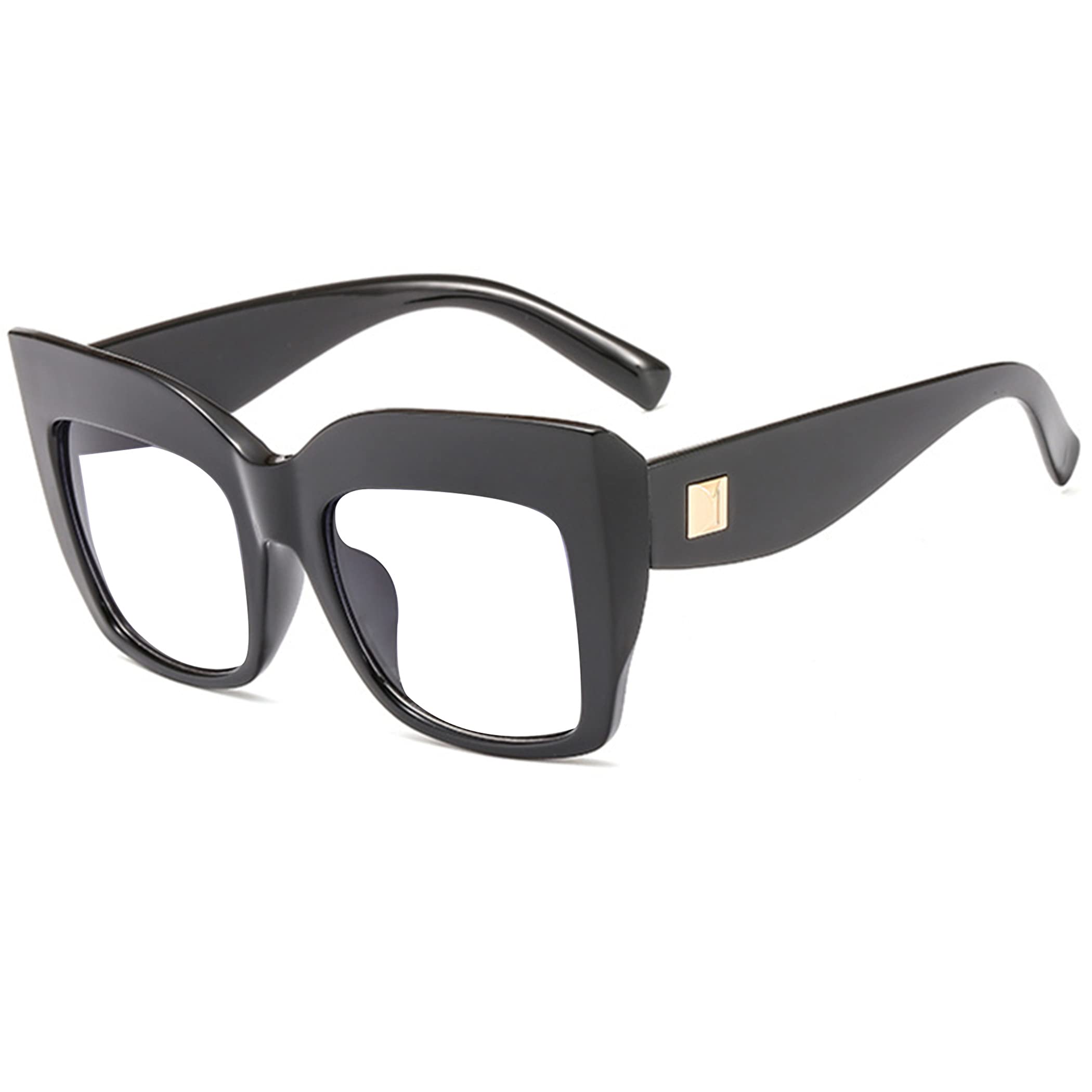 Bullabulling Square Oversized Glasses Frame - Trendy Reading Eyewear for Women | Perfect for Reading, Working & Fashion Accessories