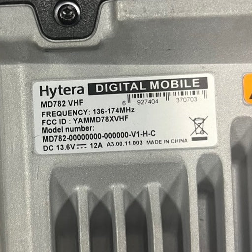Hytera MD782 VHF Digital DMR Mobile Radio - Professional Two-Way Communication for Trucking, Construction & Emergency Services
