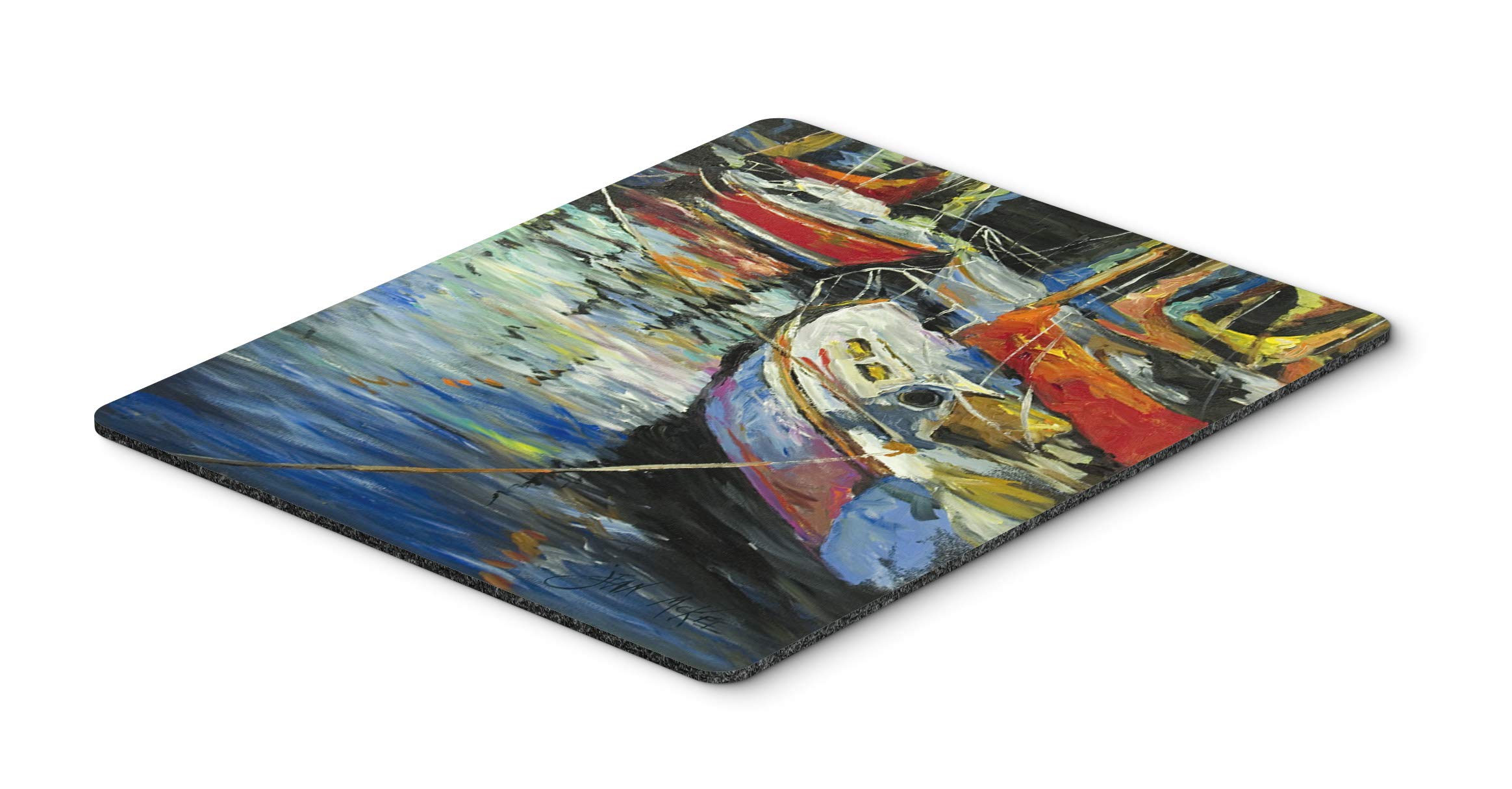 Boat Talk Sailboats Mouse Pad - Large Washable Non-Slip Desk Mat for Home Office, Gaming & Computer Work | Heat-Resistant Hot Pad & Trivet | Perfect for PC, Laptop & Workspace Decor