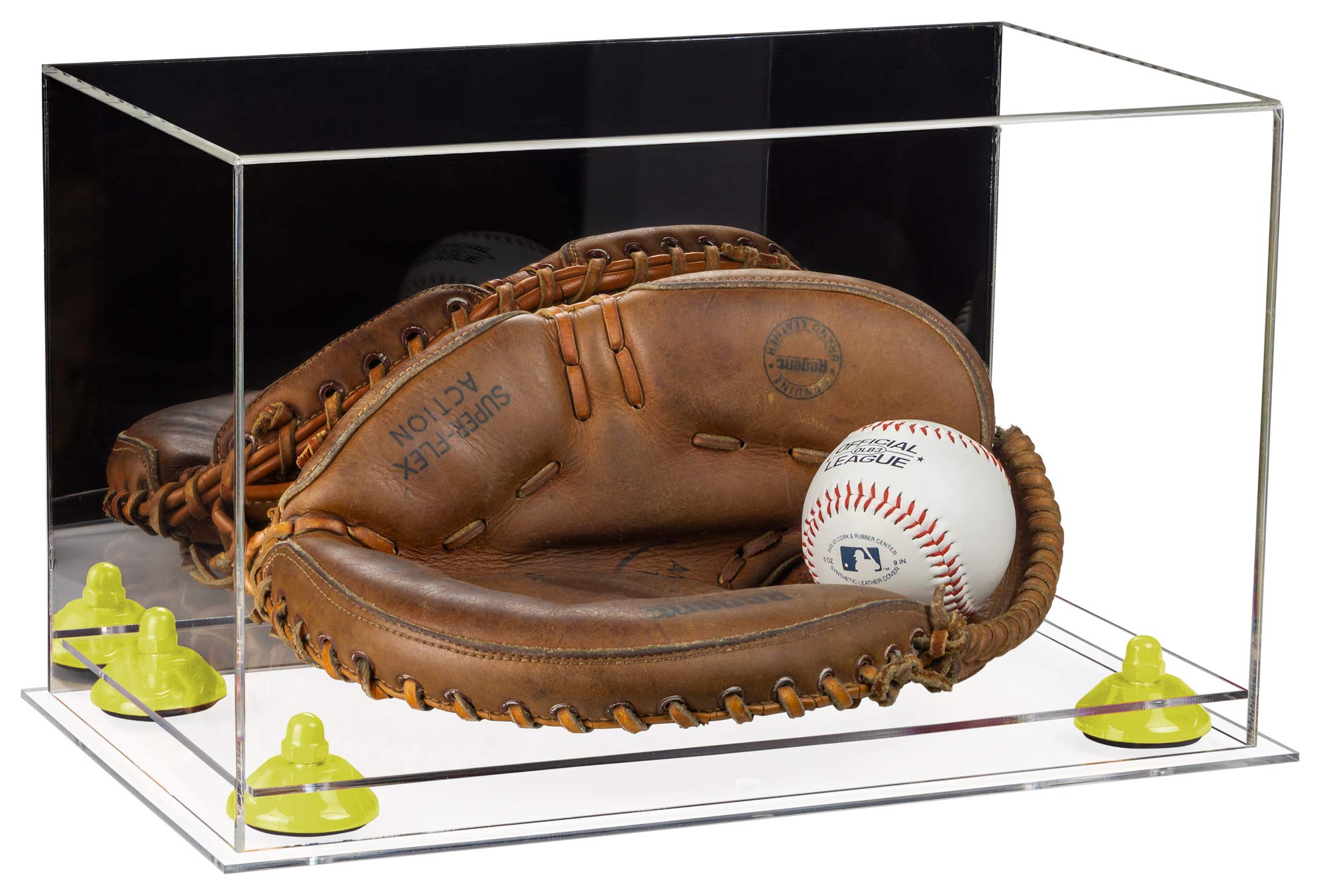 Acrylic Full Size Baseball Catchers Glove Display Case - Clear Protective Showcase for Collectibles & Memorabilia - Perfect for Home, Office, or Sports Fan Cave Decor