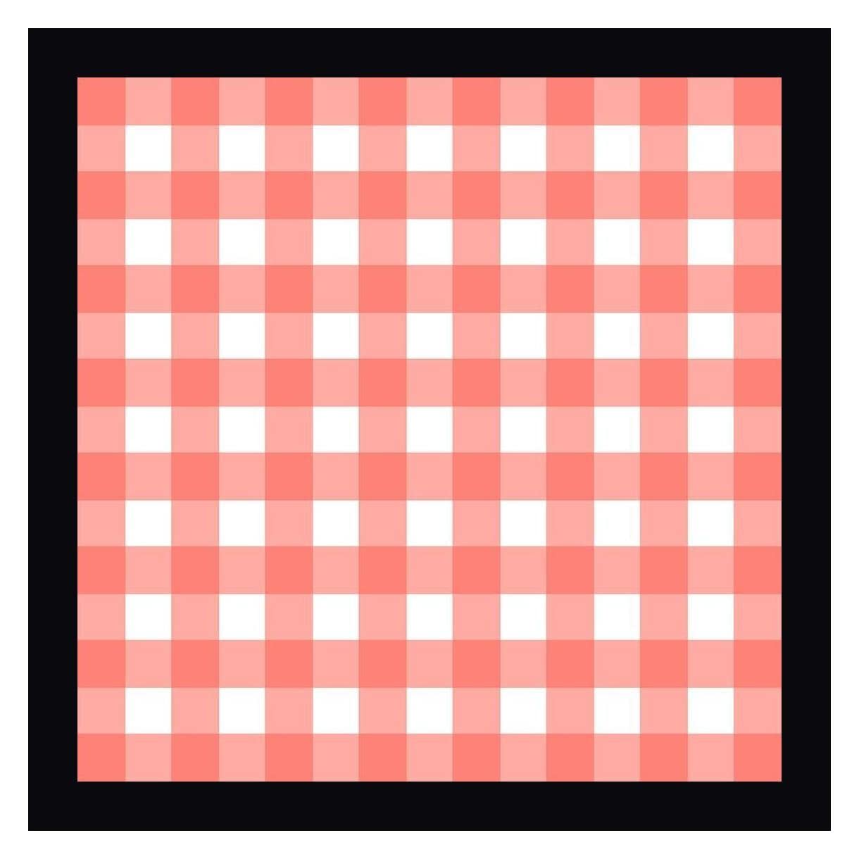 Marcus Prime Gingham Pattern 2 - 30x30 Inch Framed Canvas Wall Art with Black Frame - Ready to Hang - Perfect for Living Room, Bedroom & Office Decor