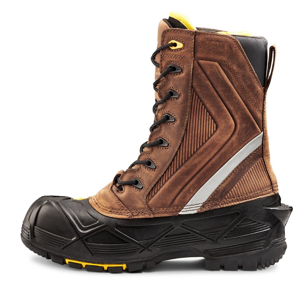 Terra Crossbow Waterproof Winter Safety Boots for Men - Composite Toe Work Boots, TR0A4NPSBRN, Brown - Ideal for Construction, Hiking & Outdoor Work in Cold Weather