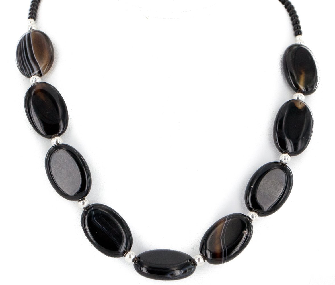 Authentic Navajo .925 Sterling Silver Black Onyx Native American Necklace - Handcrafted Jewelry for Women, Perfect for Boho Style, Gifts & Special Occasions