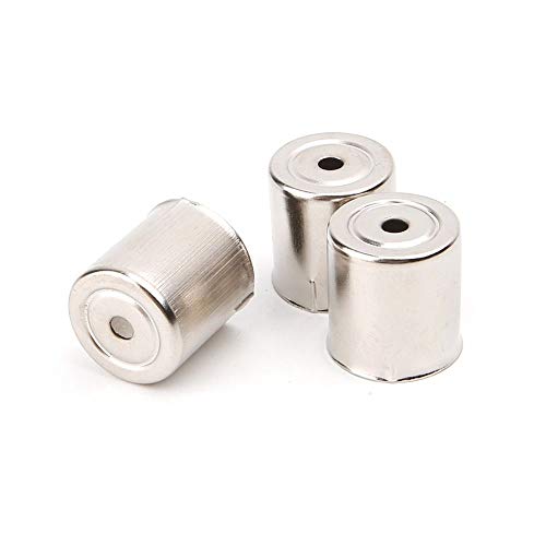 12-Pack Magnetron Steel Caps for Microwave Oven - Silver Tone Replacement Parts Compatible with Galanz, Midea, Haier - Perfect for DIY Repairs & Appliance Maintenance