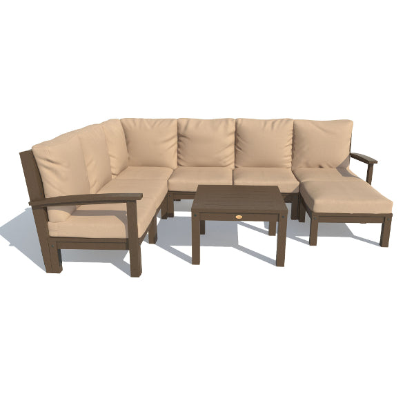 Luxury 8-Piece Deep Seating Sectional Sofa Set with Ottoman & Side Table - Customizable Modern Living Room Furniture for Family Gatherings & Entertaining Guests