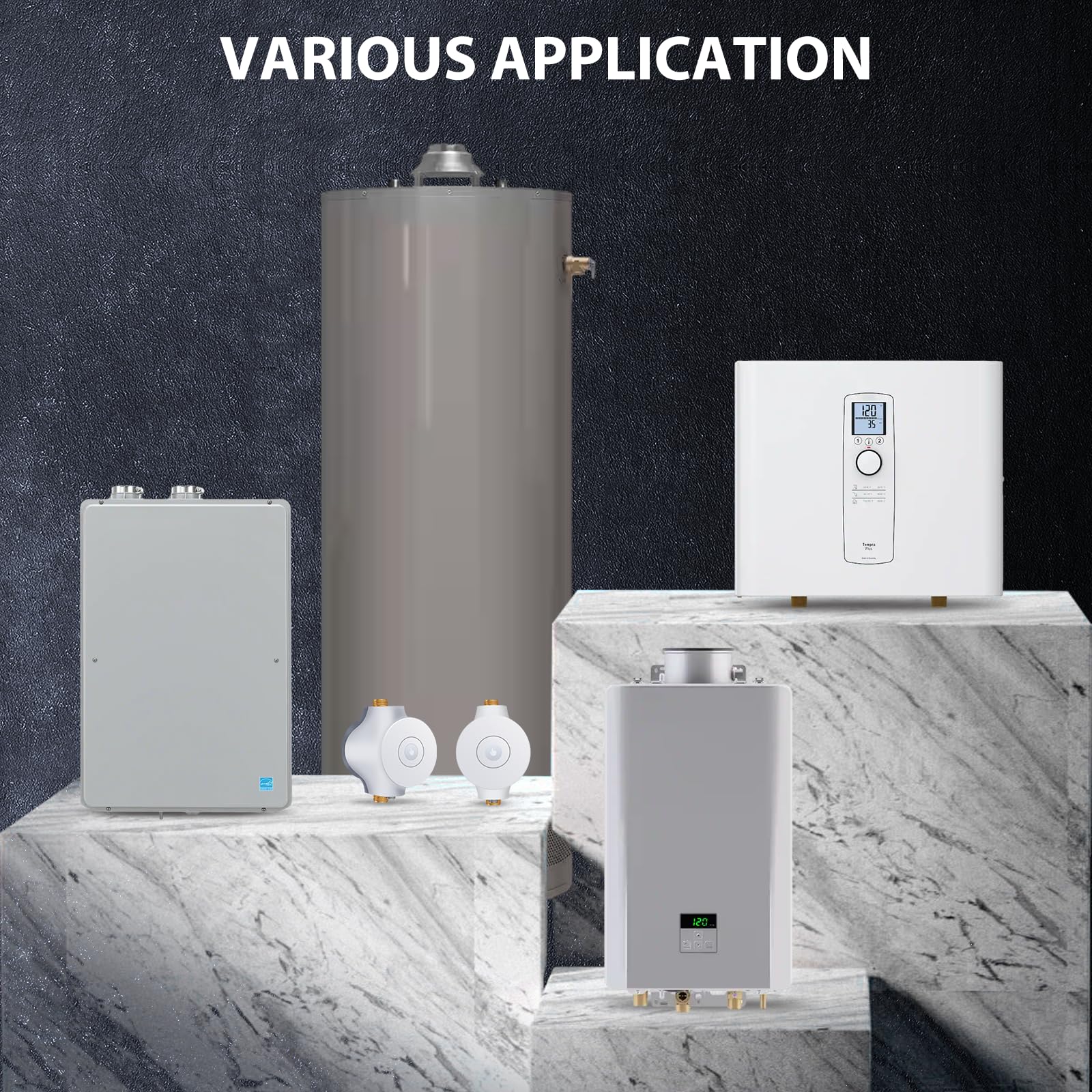 Smart Instant Hot Water Recirculating Pump System - NSF/ANSI 61 & 372 Certified - 3-Speed Built-in Thermostat - Ultra Quiet HBS24-12 - Compatible with Tanked & Tankless Water Heaters - Perfect for Homes, Hotels & Commercial Buildings