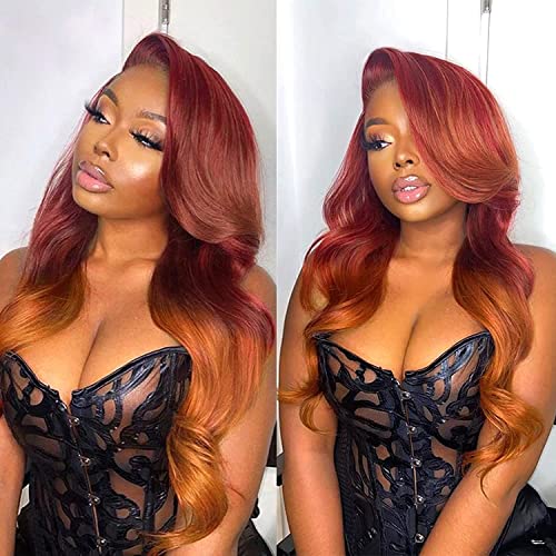Ombre Red Orange Ginger