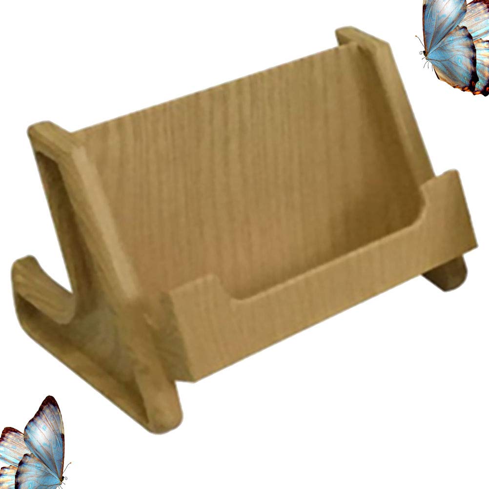 Bamboo Watch Holder Stand with Perforated Base - Wooden Phone & Watch Display Rack for Desk Decor - Perfect for Organizing Smartphones and Watches in Office or Bedroom