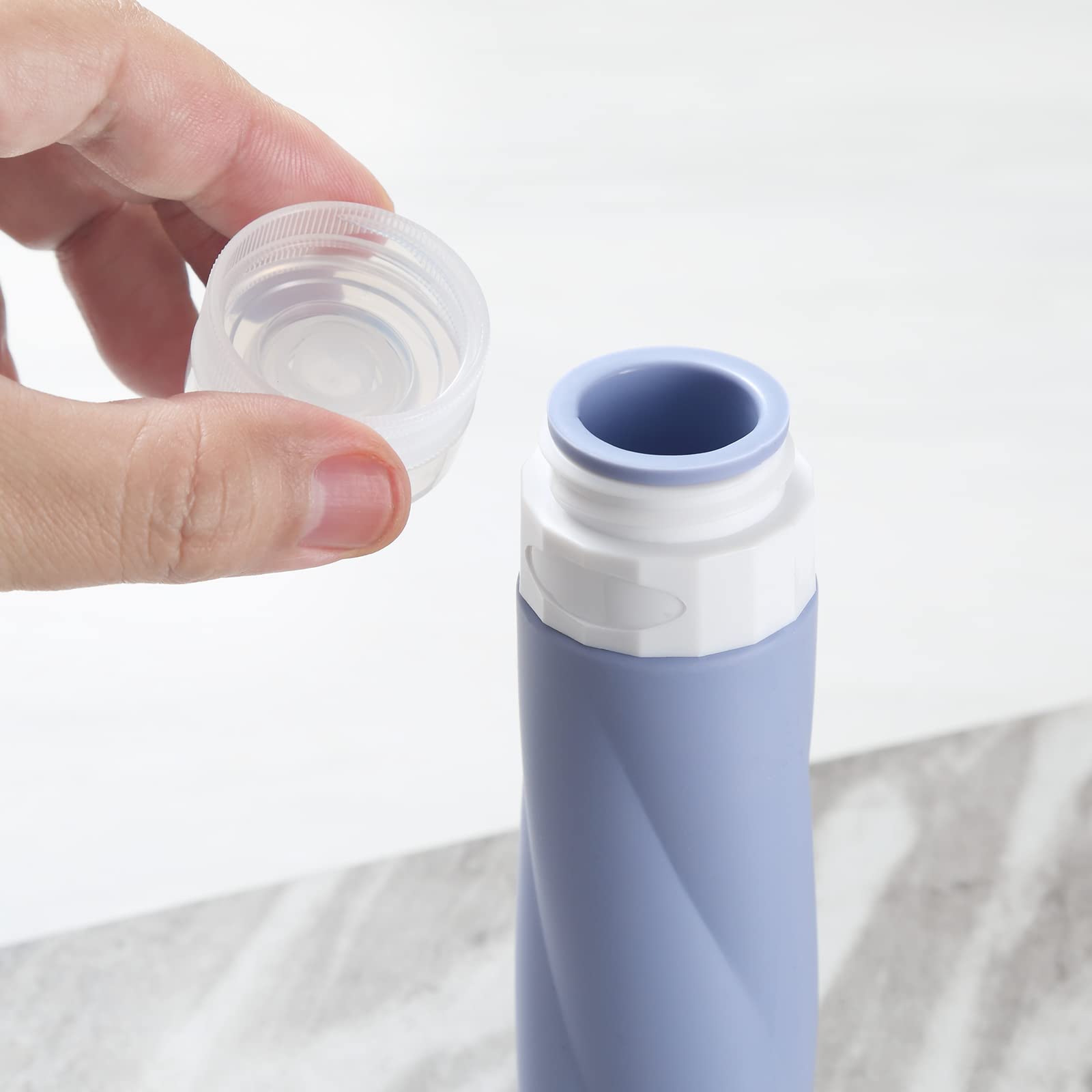 Gemice 3oz TSA Approved Travel Bottles - BPA Free Leak Proof Refillable Toiletry Containers with Clear Travel Bag (4 Pack) | Perfect for Airplane Carry-On, Vacation Essentials & Shampoo/Conditioner Storage