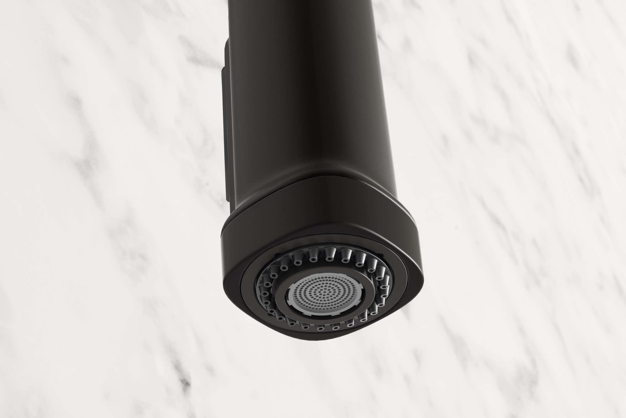 Kohler R22153-SD-BL Rune Single Handle Pull Down Sprayer Kitchen Faucet with Soap Dispenser, Matte Black - Modern Water Saving Design for Home & Restaurant Use