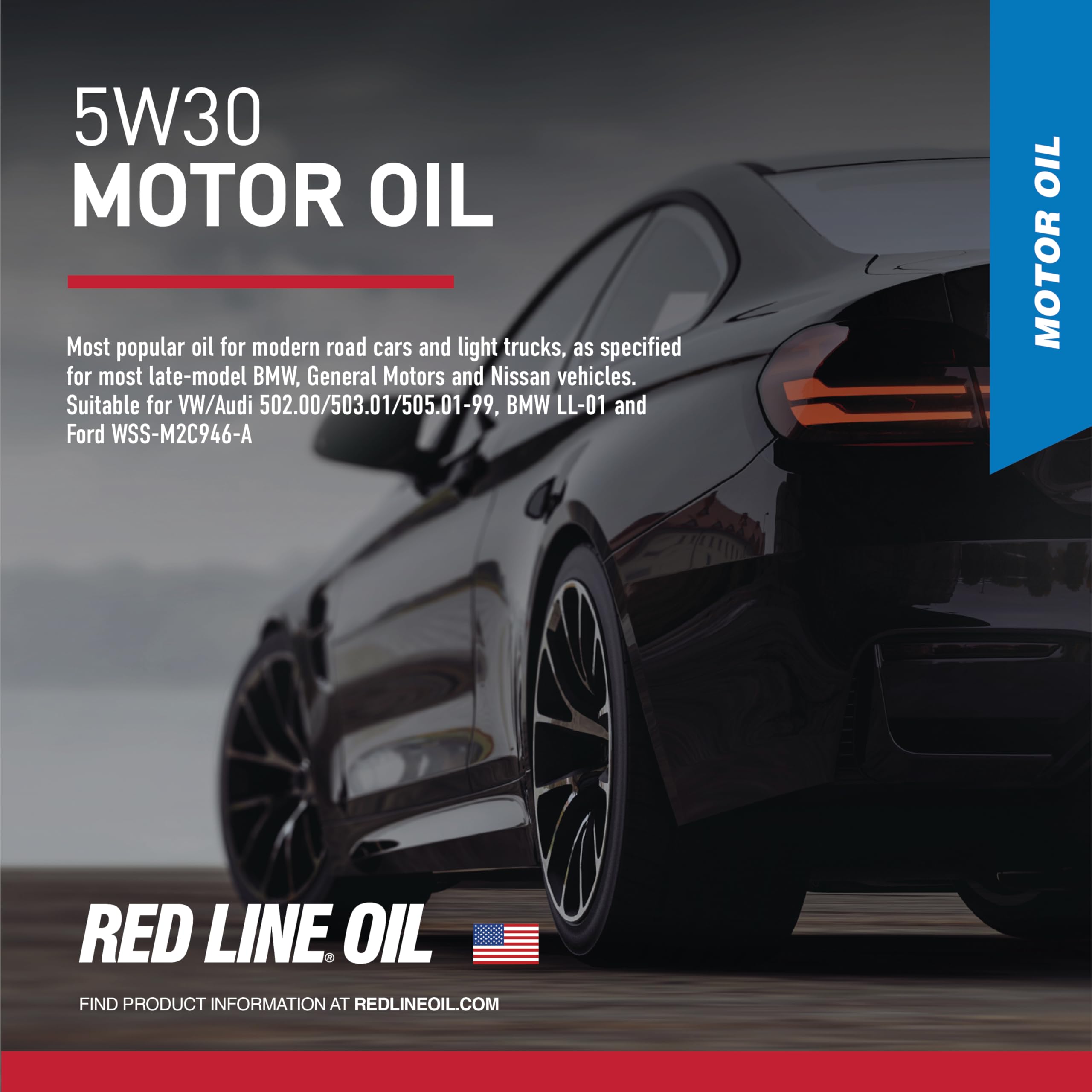 Red Line (15305) SAE 5W30 Full Synthetic Motor Oil - 1 Gallon Bottle (4 Pack) | High Performance Engine Protection for Cars, Trucks & SUVs | Ideal for Extreme Temperatures & Heavy-Duty Use