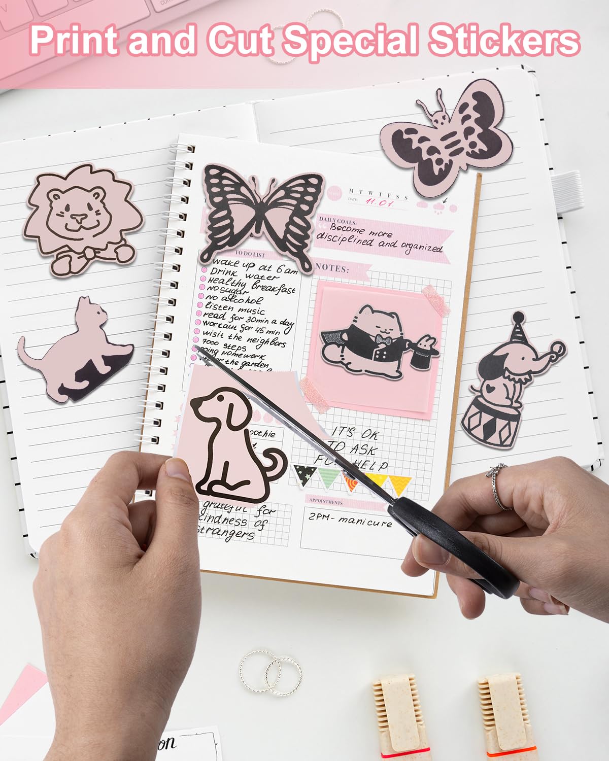 Memoking T02/M02X/M02L Sticker Paper Refill - Pink Adhesive Mini Printer Sticker Rolls (50mm x 3.5m, 3-Pack, 20-Year Durability) for Journaling, Photo Albums, Study Notes & DIY Crafts