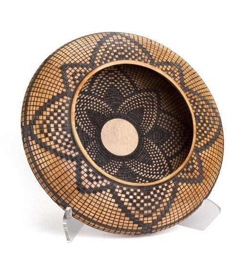 Handcrafted Pyrography Koa Wood Vessel 16612 by Gregg Smith - Unique Woodburning Art for Home Decor & Gift Giving